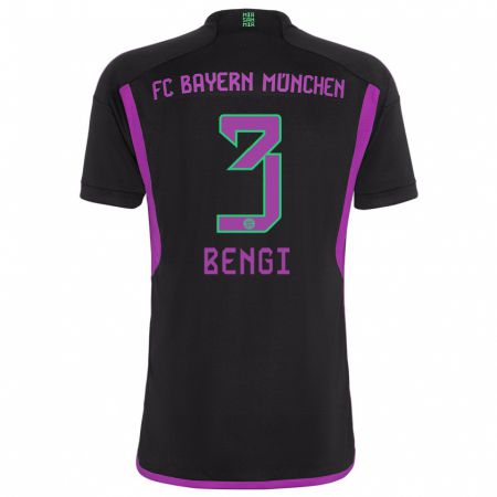 Kandiny Herren Kaan Bengi #3 Schwarz Auswärtstrikot Trikot 2023/24 T-Shirt