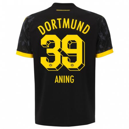 Kandiny Herren Prince Aning #39 Schwarz Auswärtstrikot Trikot 2023/24 T-Shirt