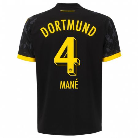Kandiny Herren Filippo Mané #4 Schwarz Auswärtstrikot Trikot 2023/24 T-Shirt