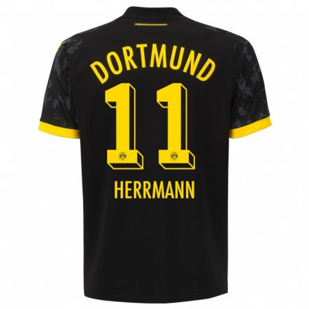Kandiny Herren Charles Herrmann #11 Schwarz Auswärtstrikot Trikot 2023/24 T-Shirt