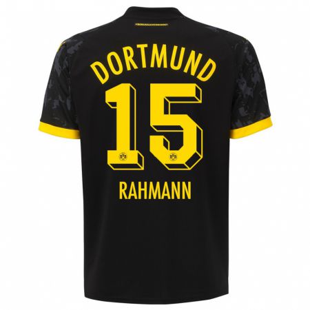 Kandiny Herren Luke Rahmann #15 Schwarz Auswärtstrikot Trikot 2023/24 T-Shirt