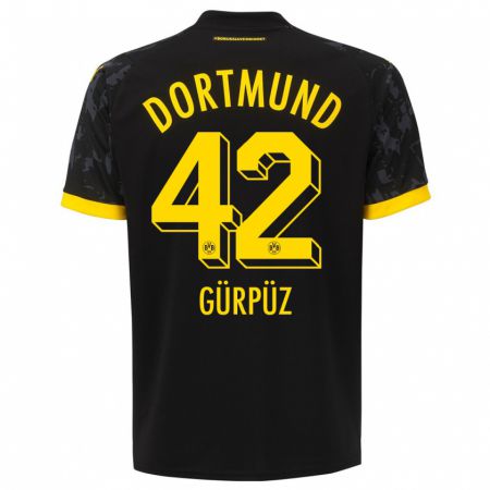 Kandiny Herren Goktan Gurpuz #42 Schwarz Auswärtstrikot Trikot 2023/24 T-Shirt