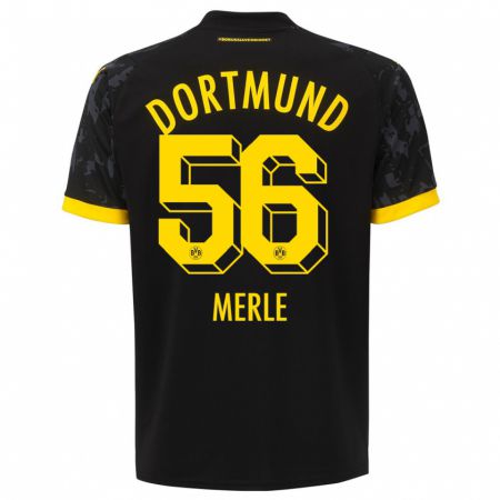Kandiny Herren Albers Merle #56 Schwarz Auswärtstrikot Trikot 2023/24 T-Shirt