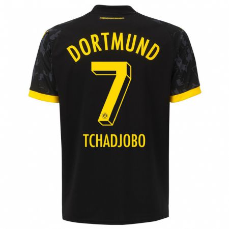 Kandiny Herren Dia Tchadjobo #7 Schwarz Auswärtstrikot Trikot 2023/24 T-Shirt