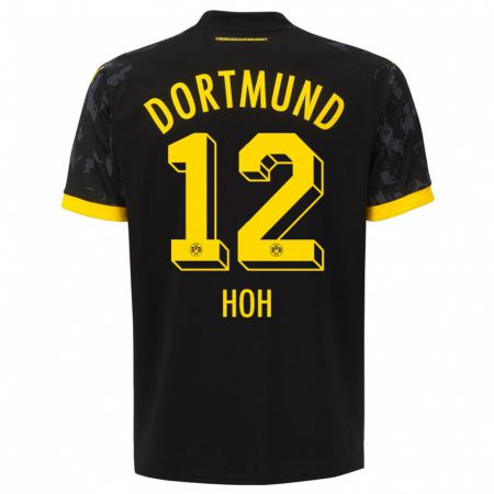 Kandiny Herren Hendrik Hoh #12 Schwarz Auswärtstrikot Trikot 2023/24 T-Shirt