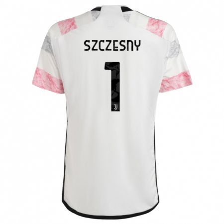 Kandiny Herren Wojciech Szczesny #1 Weiß Rosa Auswärtstrikot Trikot 2023/24 T-Shirt