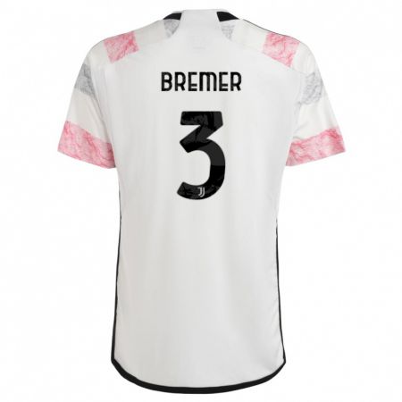Kandiny Herren Bremer #3 Weiß Rosa Auswärtstrikot Trikot 2023/24 T-Shirt