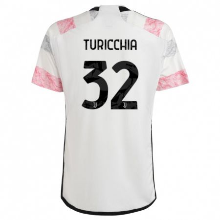 Kandiny Herren Riccardo Turicchia #32 Weiß Rosa Auswärtstrikot Trikot 2023/24 T-Shirt