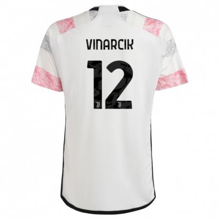 Kandiny Herren Jakub Vinarcik #12 Weiß Rosa Auswärtstrikot Trikot 2023/24 T-Shirt