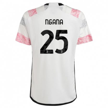 Kandiny Herren Valdes Ngana #25 Weiß Rosa Auswärtstrikot Trikot 2023/24 T-Shirt