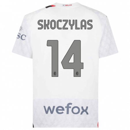 Kandiny Herren Mateusz Skoczylas #14 Weiß Auswärtstrikot Trikot 2023/24 T-Shirt