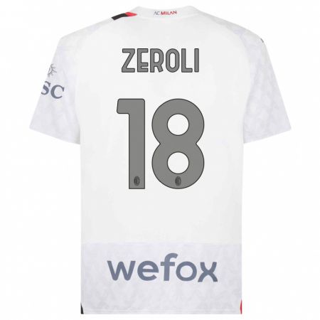Kandiny Herren Kevin Zeroli #18 Weiß Auswärtstrikot Trikot 2023/24 T-Shirt