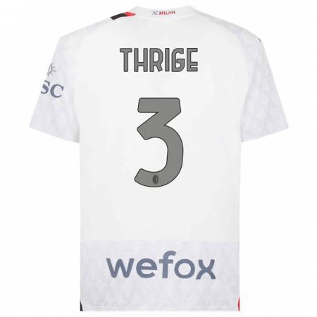 Kandiny Herren Sara Thrige #3 Weiß Auswärtstrikot Trikot 2023/24 T-Shirt