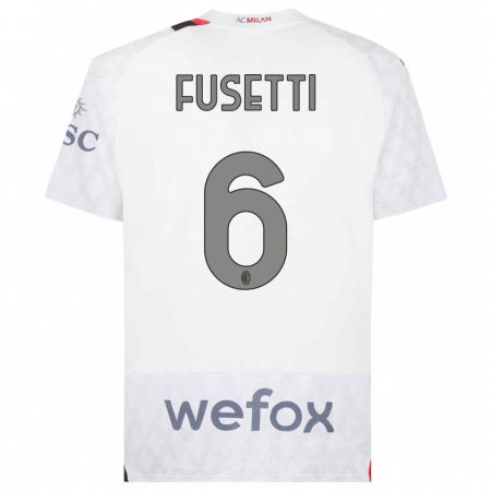 Kandiny Herren Laura Fusetti #6 Weiß Auswärtstrikot Trikot 2023/24 T-Shirt