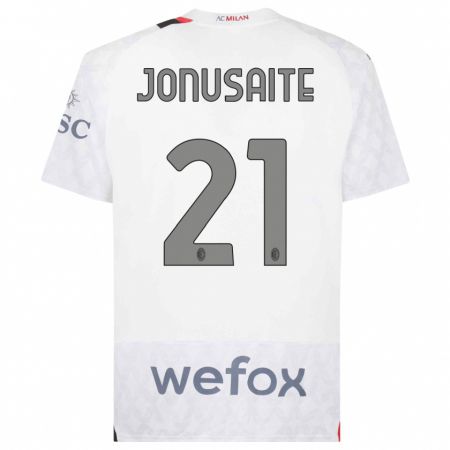 Kandiny Herren Rimante Jonusaite #21 Weiß Auswärtstrikot Trikot 2023/24 T-Shirt