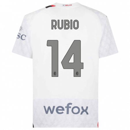 Kandiny Herren Silvia Rubio #14 Weiß Auswärtstrikot Trikot 2023/24 T-Shirt
