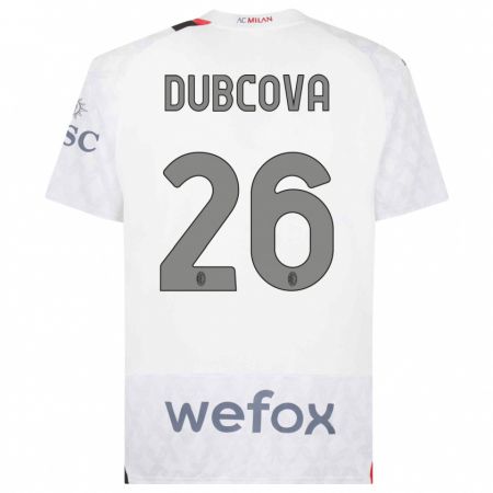 Kandiny Herren Michaela Dubcova #26 Weiß Auswärtstrikot Trikot 2023/24 T-Shirt