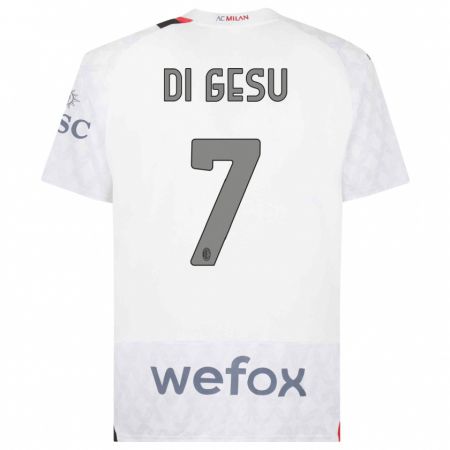 Kandiny Herren Enrico Di Gesu #7 Weiß Auswärtstrikot Trikot 2023/24 T-Shirt
