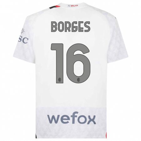 Kandiny Herren Lenny Borges #16 Weiß Auswärtstrikot Trikot 2023/24 T-Shirt