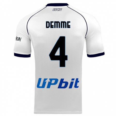 Kandiny Herren Diego Demme #4 Weiß Auswärtstrikot Trikot 2023/24 T-Shirt