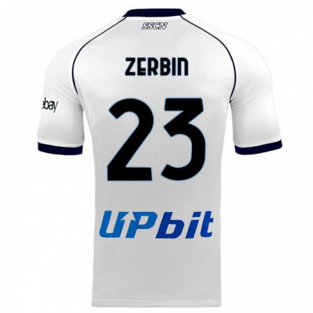 Kandiny Herren Alessio Zerbin #23 Weiß Auswärtstrikot Trikot 2023/24 T-Shirt