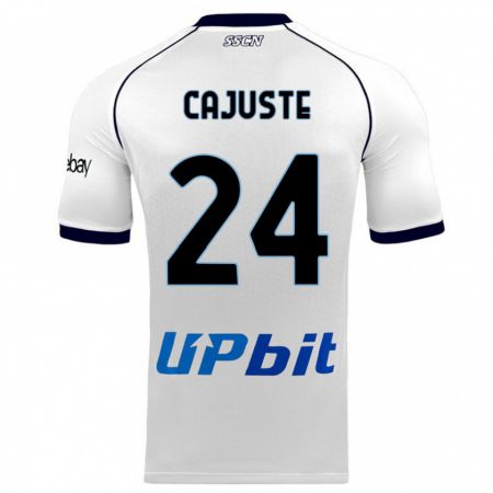 Kandiny Herren Jens Cajuste #24 Weiß Auswärtstrikot Trikot 2023/24 T-Shirt