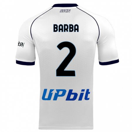 Kandiny Herren Benedetto Barba #2 Weiß Auswärtstrikot Trikot 2023/24 T-Shirt