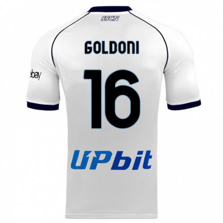 Kandiny Herren Eleonora Goldoni #16 Weiß Auswärtstrikot Trikot 2023/24 T-Shirt