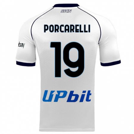 Kandiny Herren Maddelena Porcarelli #19 Weiß Auswärtstrikot Trikot 2023/24 T-Shirt
