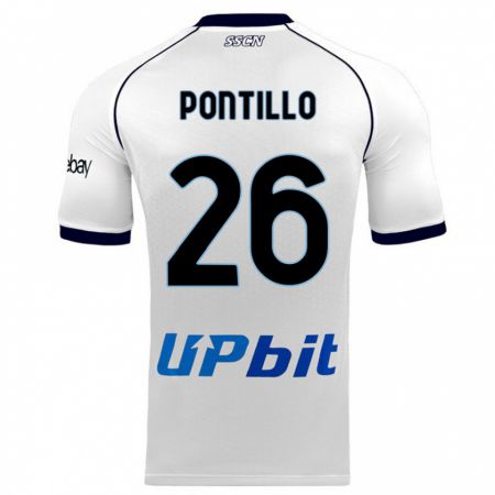 Kandiny Herren Pasquale Pontillo #26 Weiß Auswärtstrikot Trikot 2023/24 T-Shirt