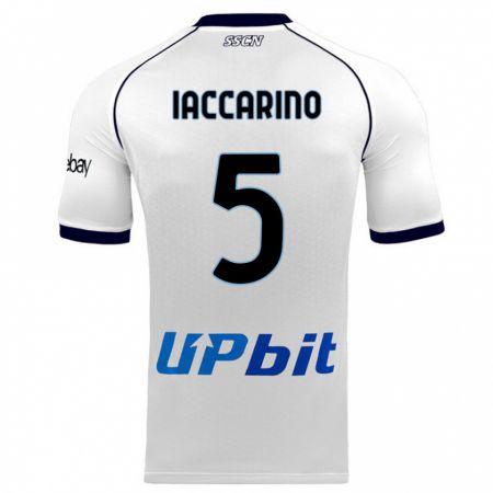 Kandiny Herren Gennaro Iaccarino #5 Weiß Auswärtstrikot Trikot 2023/24 T-Shirt