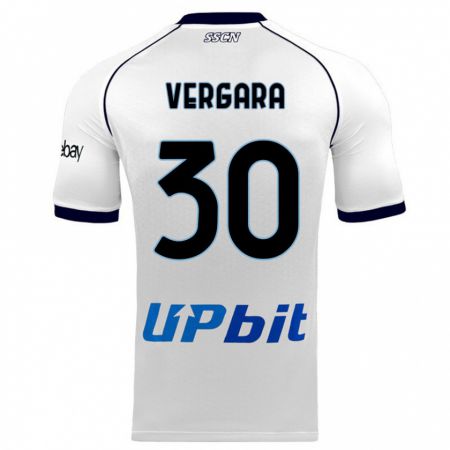 Kandiny Herren Antonio Vergara #30 Weiß Auswärtstrikot Trikot 2023/24 T-Shirt