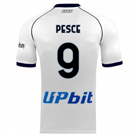 Kandiny Herren Antonio Pesce #9 Weiß Auswärtstrikot Trikot 2023/24 T-Shirt