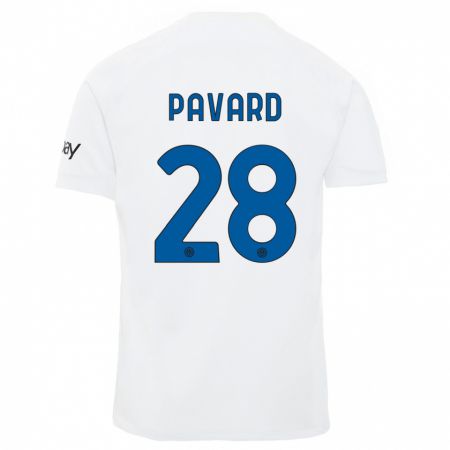 Kandiny Herren Benjamin Pavard #28 Weiß Auswärtstrikot Trikot 2023/24 T-Shirt
