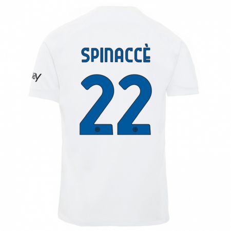Kandiny Herren Matteo Spinaccè #22 Weiß Auswärtstrikot Trikot 2023/24 T-Shirt