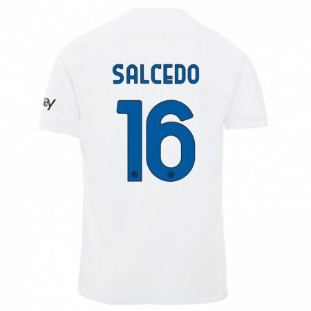 Kandiny Herren Eddie Salcedo #16 Weiß Auswärtstrikot Trikot 2023/24 T-Shirt