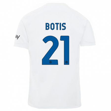 Kandiny Herren Nikolaos Botis #21 Weiß Auswärtstrikot Trikot 2023/24 T-Shirt