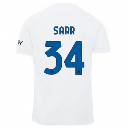 Kandiny Herren Amadou Sarr #34 Weiß Auswärtstrikot Trikot 2023/24 T-Shirt