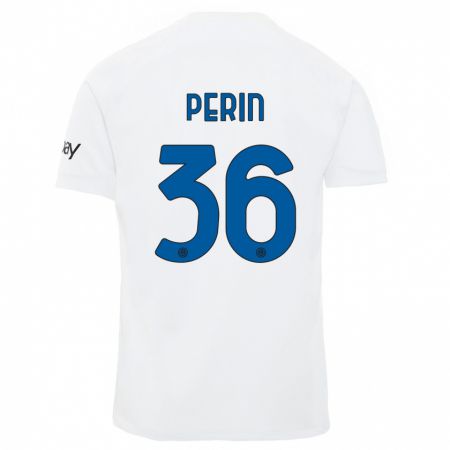 Kandiny Herren Nicolo Perin #36 Weiß Auswärtstrikot Trikot 2023/24 T-Shirt