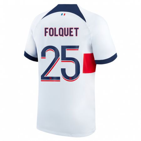 Kandiny Herren Magnaba Folquet #25 Weiß Auswärtstrikot Trikot 2023/24 T-Shirt