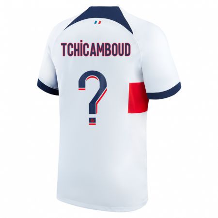 Kandiny Herren Queyrell Tchicamboud #0 Weiß Auswärtstrikot Trikot 2023/24 T-Shirt