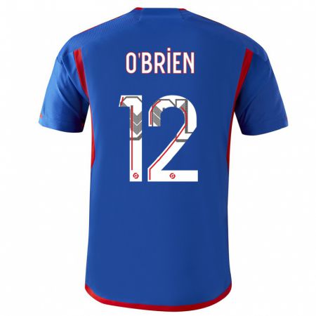 Kandiny Herren Jake O'brien #12 Blau Rot Auswärtstrikot Trikot 2023/24 T-Shirt