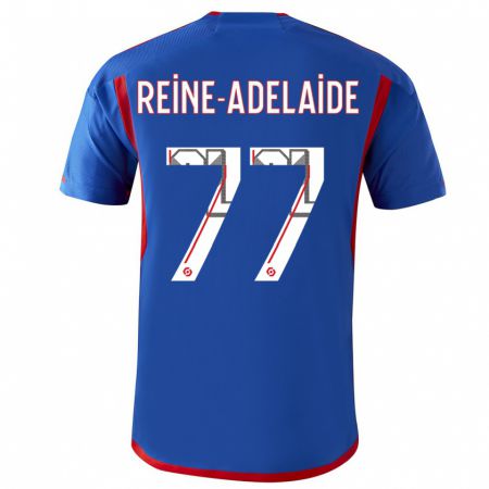 Kandiny Herren Jeff Reine-Adélaïde #77 Blau Rot Auswärtstrikot Trikot 2023/24 T-Shirt