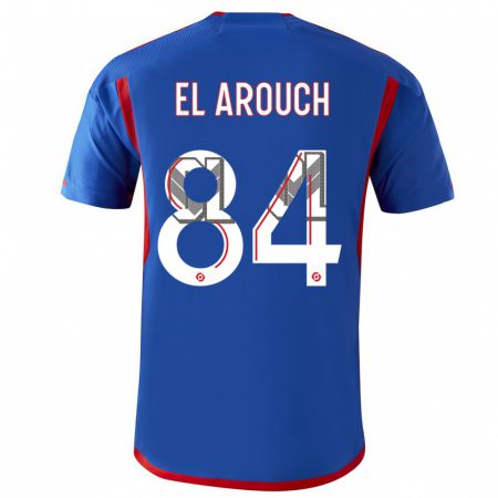 Kandiny Herren Mohamed El Arouch #84 Blau Rot Auswärtstrikot Trikot 2023/24 T-Shirt