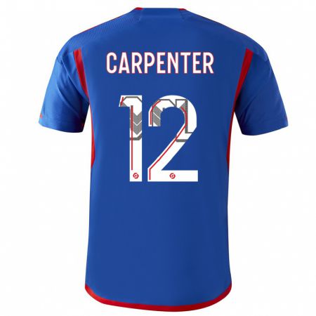 Kandiny Herren Ellie Carpenter #12 Blau Rot Auswärtstrikot Trikot 2023/24 T-Shirt