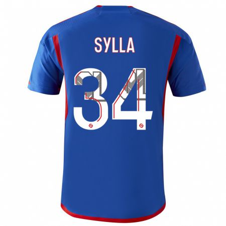 Kandiny Herren Kysha Sylla #34 Blau Rot Auswärtstrikot Trikot 2023/24 T-Shirt