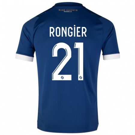 Kandiny Herren Valentin Rongier #21 Dunkelblau Auswärtstrikot Trikot 2023/24 T-Shirt