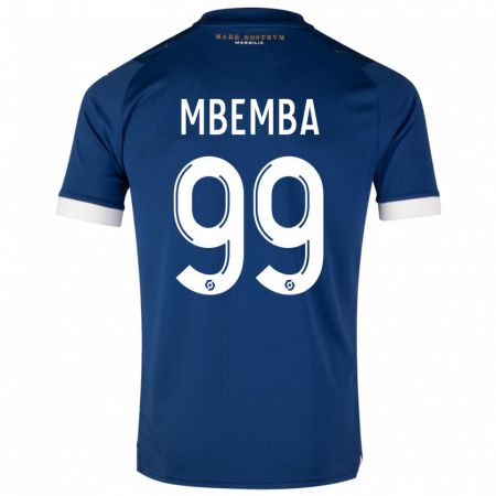 Kandiny Herren Chancel Mbemba #99 Dunkelblau Auswärtstrikot Trikot 2023/24 T-Shirt