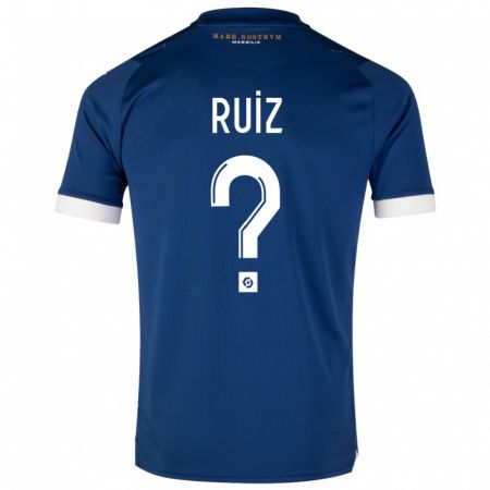 Kandiny Herren Pedro Ruiz #0 Dunkelblau Auswärtstrikot Trikot 2023/24 T-Shirt