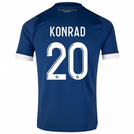 Kandiny Herren Konrad De La Fuente #20 Dunkelblau Auswärtstrikot Trikot 2023/24 T-Shirt